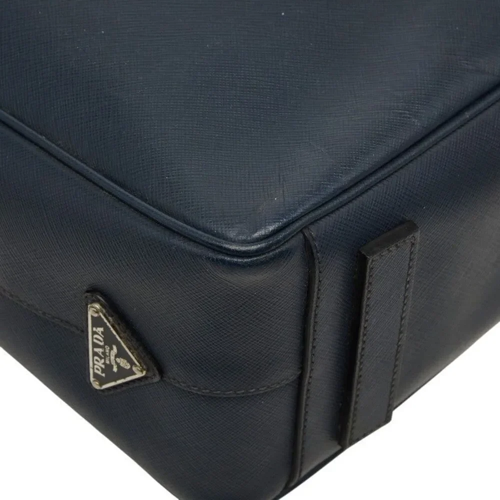 Prada Triangle Logo Plate Briefcase